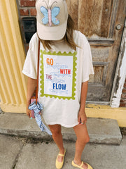 ETTA OG | go with the flow graphic tee - ivory