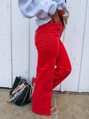 DAZE | far out cherry wide leg jeans