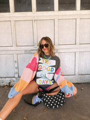 ETTA OG | good old days banner graphic tee - charcoal