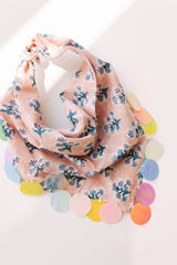 HANDMADE | sequin bandana scarf - light pink