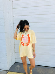 ETTA OG | peace and quiet graphic tee - butter yellow