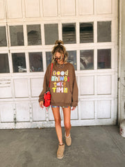 ETTA OG | good things take time sweatshirt - brown