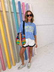 ETTA OG | favorite parent graphic tee - denim / yellow