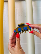 ETTA OG | polka dot hair clip - green / blue