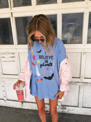 ETTA OG | i believe in ghosts graphic tee - denim