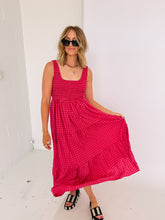 fuchsia fever maxi dress