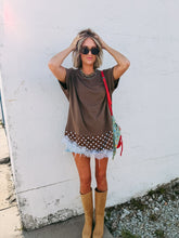 brownstone polka dot layered top