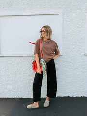 azalea eyelet barrel jeans - black