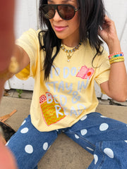 ETTA OG | stay in bed graphic tee - butter yellow