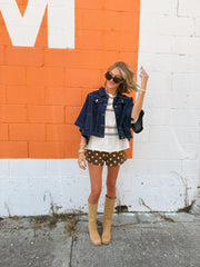 dark denim cape jacket