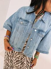 carried away denim cape jacket