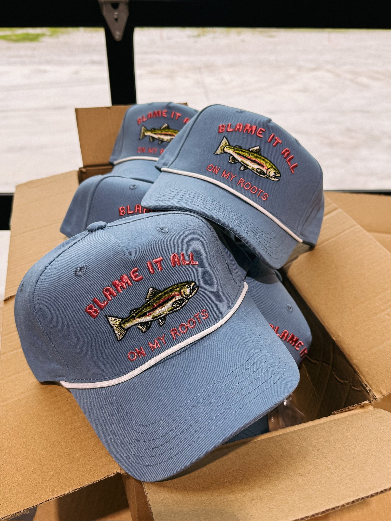 ETTA OG | blame it on my roots trucker hat - blue