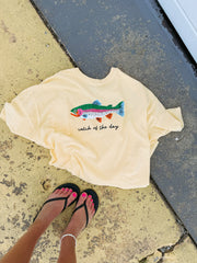 ETTA OG | catch of the day graphic tee - butter yellow