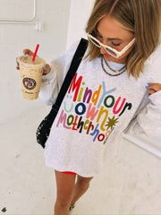 ETTA OG | mind your own motherhood sweatshirt - ash