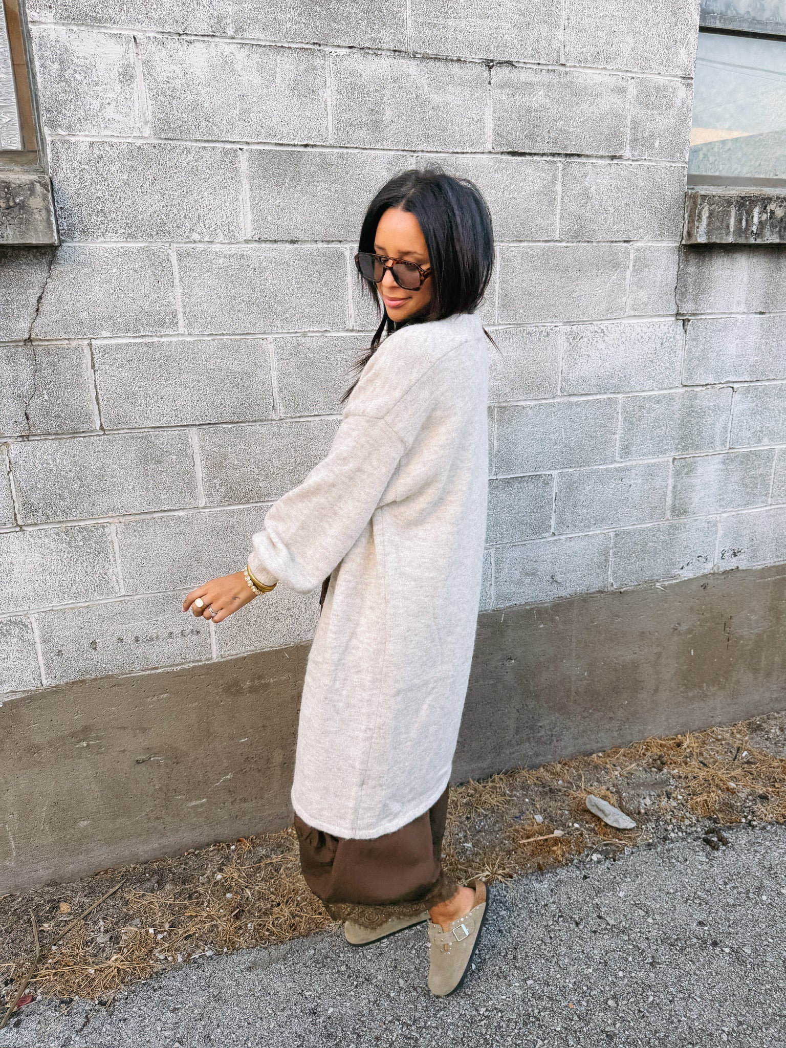 cream in my coffee cardigan
