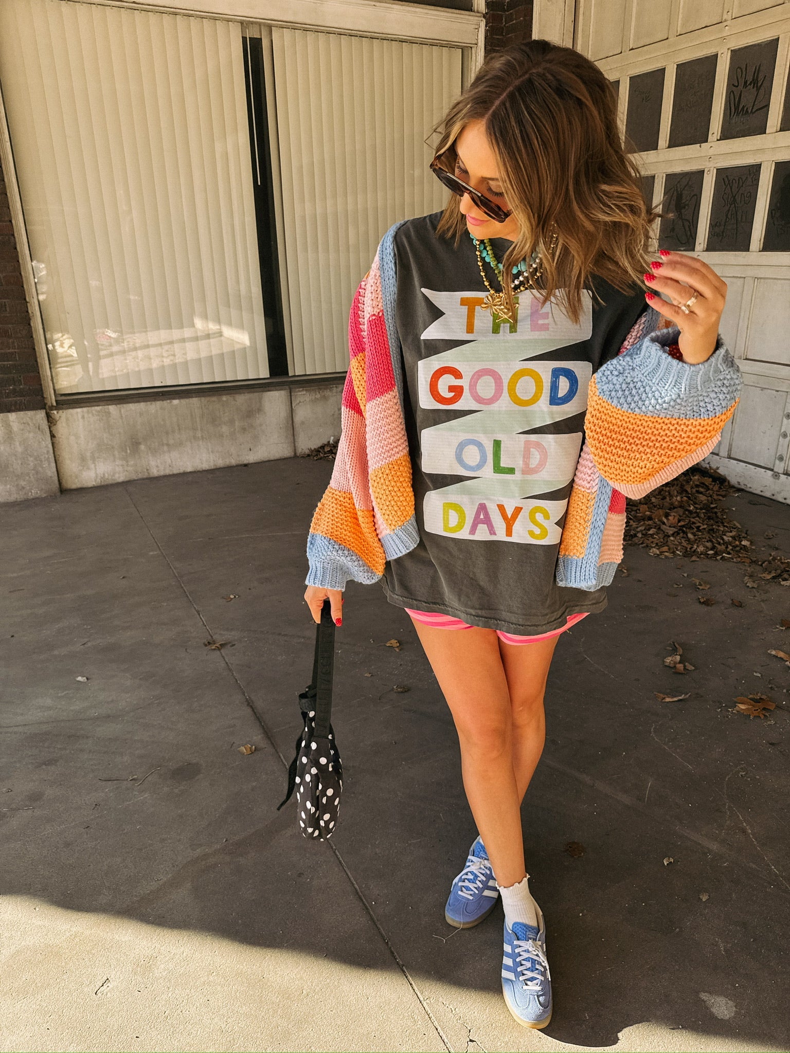 ETTA OG | good old days banner graphic tee - charcoal