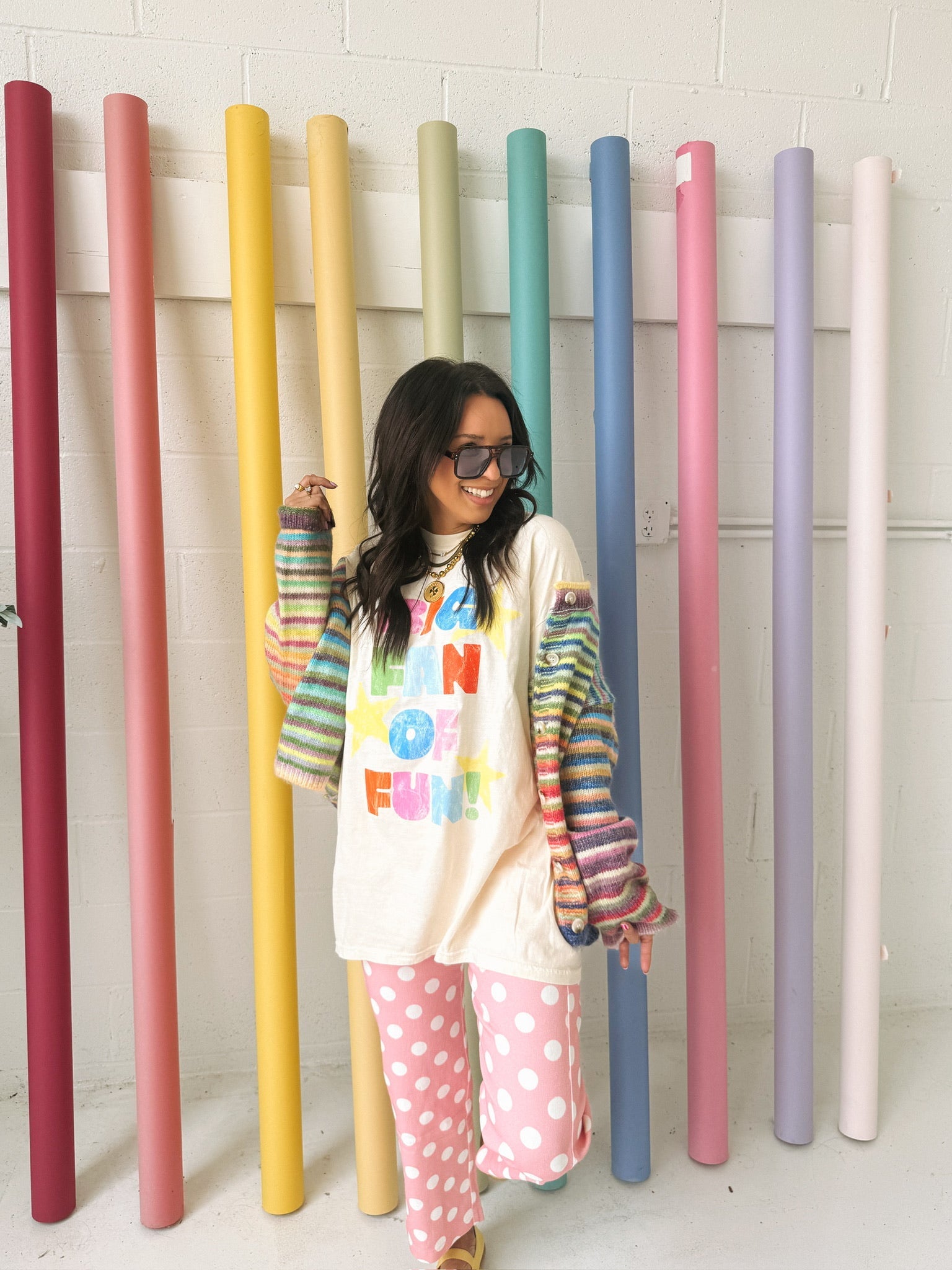 ETTA OG | big fan of fun! graphic tee - ivory