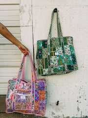 ETTA OG | quilted tote bag - evergreen