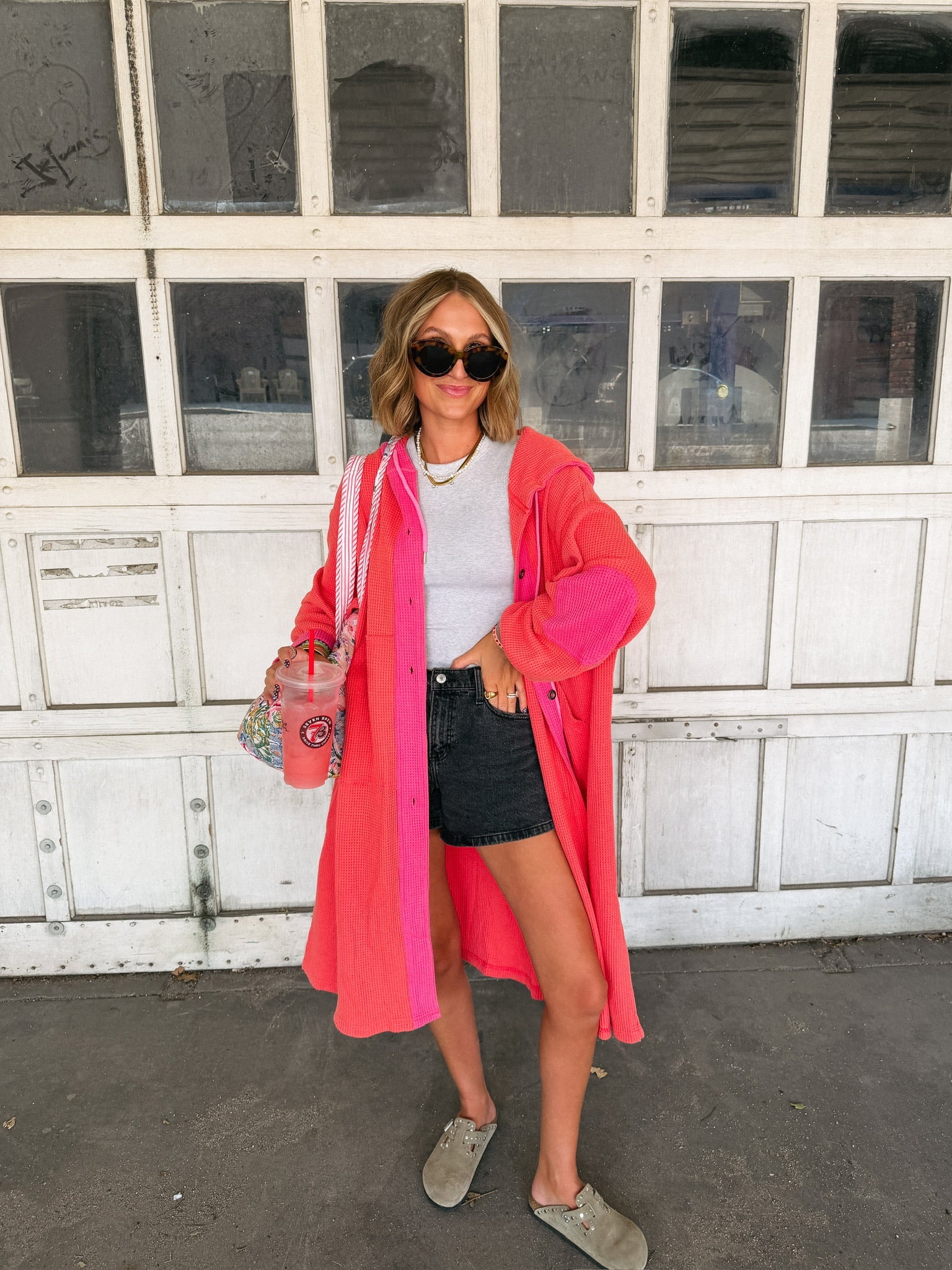 coral crush cardigan