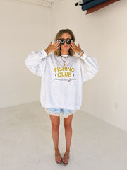 ETTA OG | fishing club sweatshirt - ash