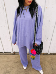 feeling fuzzy oversized top - purple