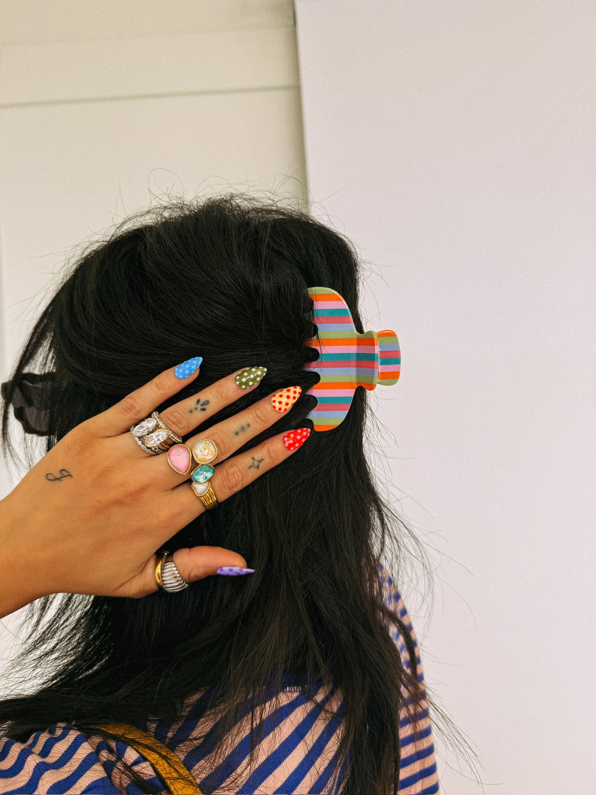 ETTA OG | stripe hair clip - citrus