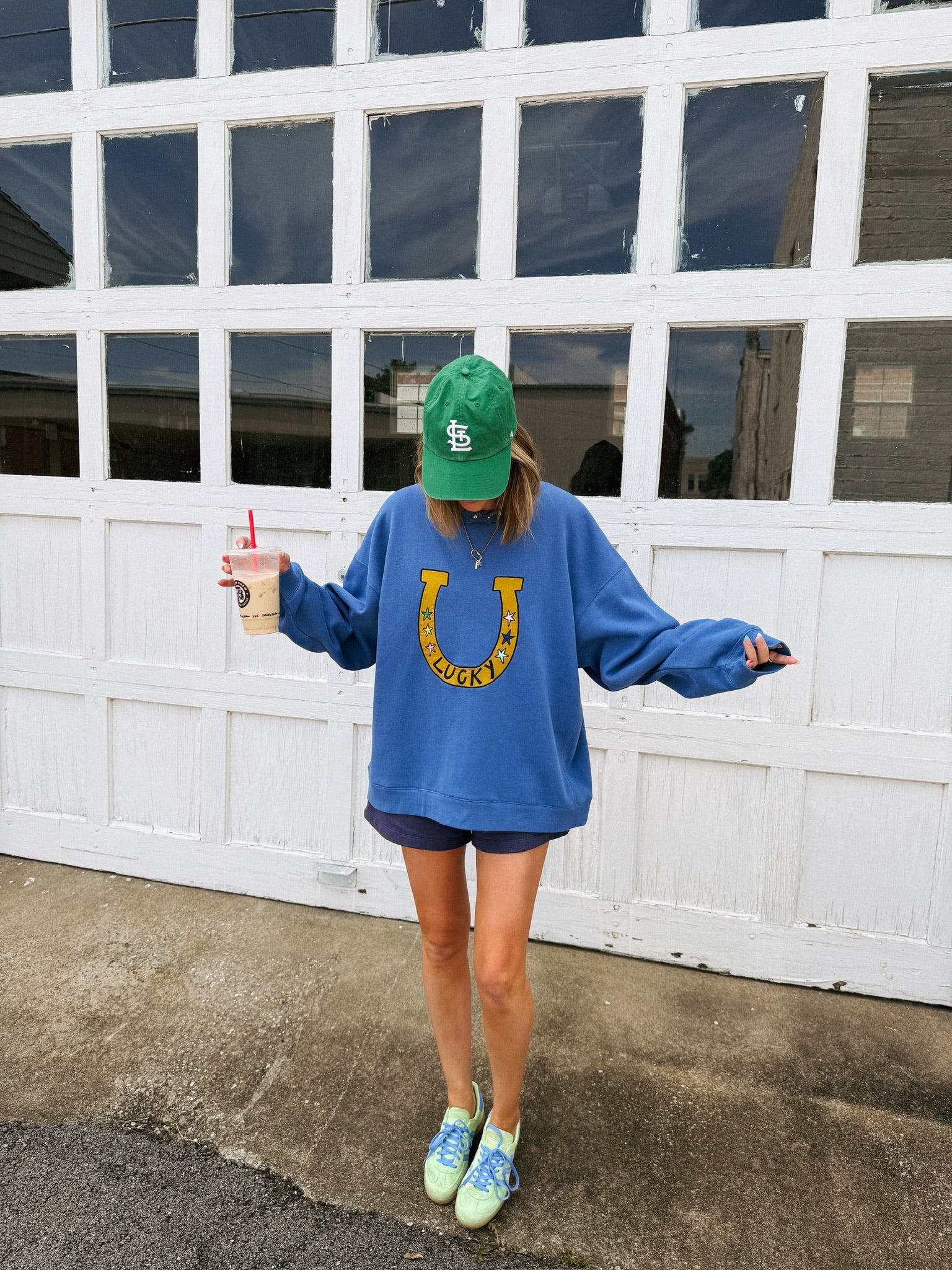 ETTA OG | lucky you sweatshirt - blue