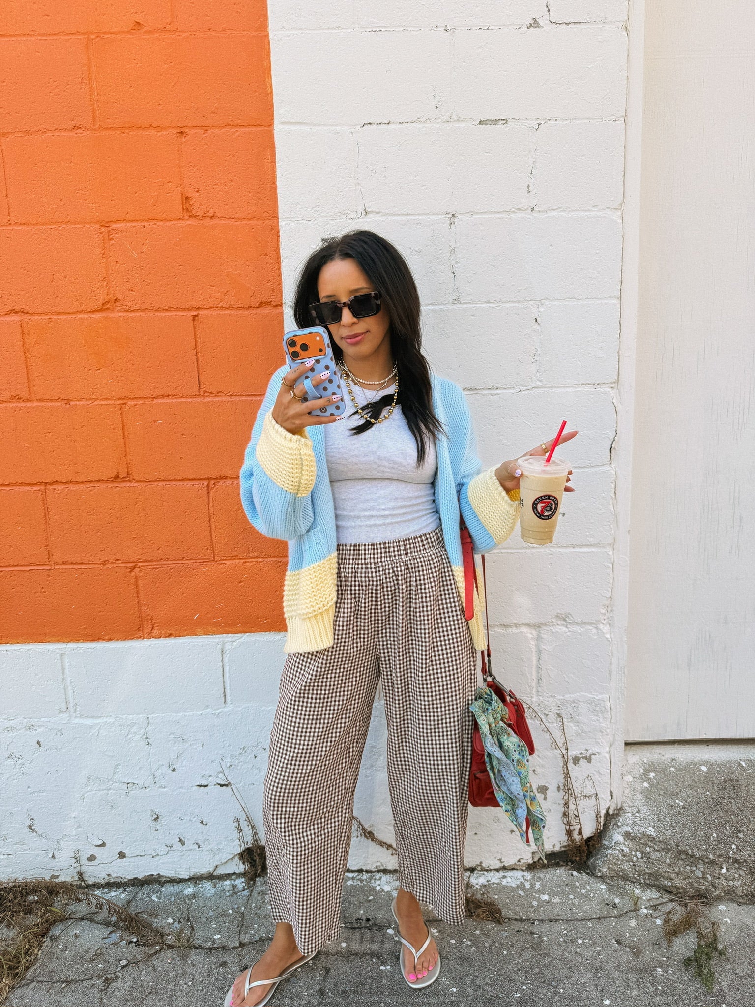 clean slate color block cardigan