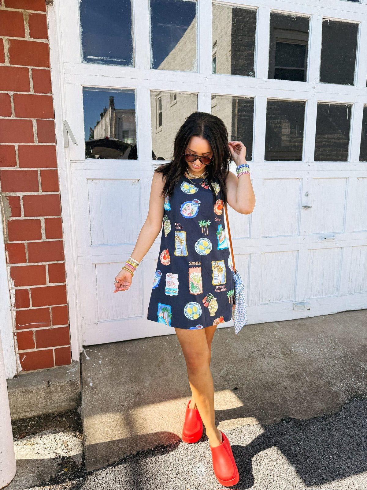 dream vacation postcard dress