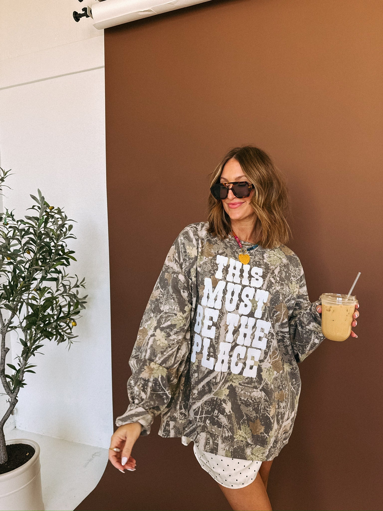 ETTA OG | this must be the place camo sweatshirt