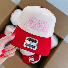 ETTA OG | go ask your dad trucker hat  - pink/red