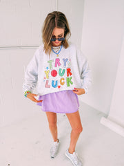 ETTA OG | try your luck sweatshirt - ash