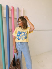 ETTA OG | mother knows best graphic tee - butter yellow / blue