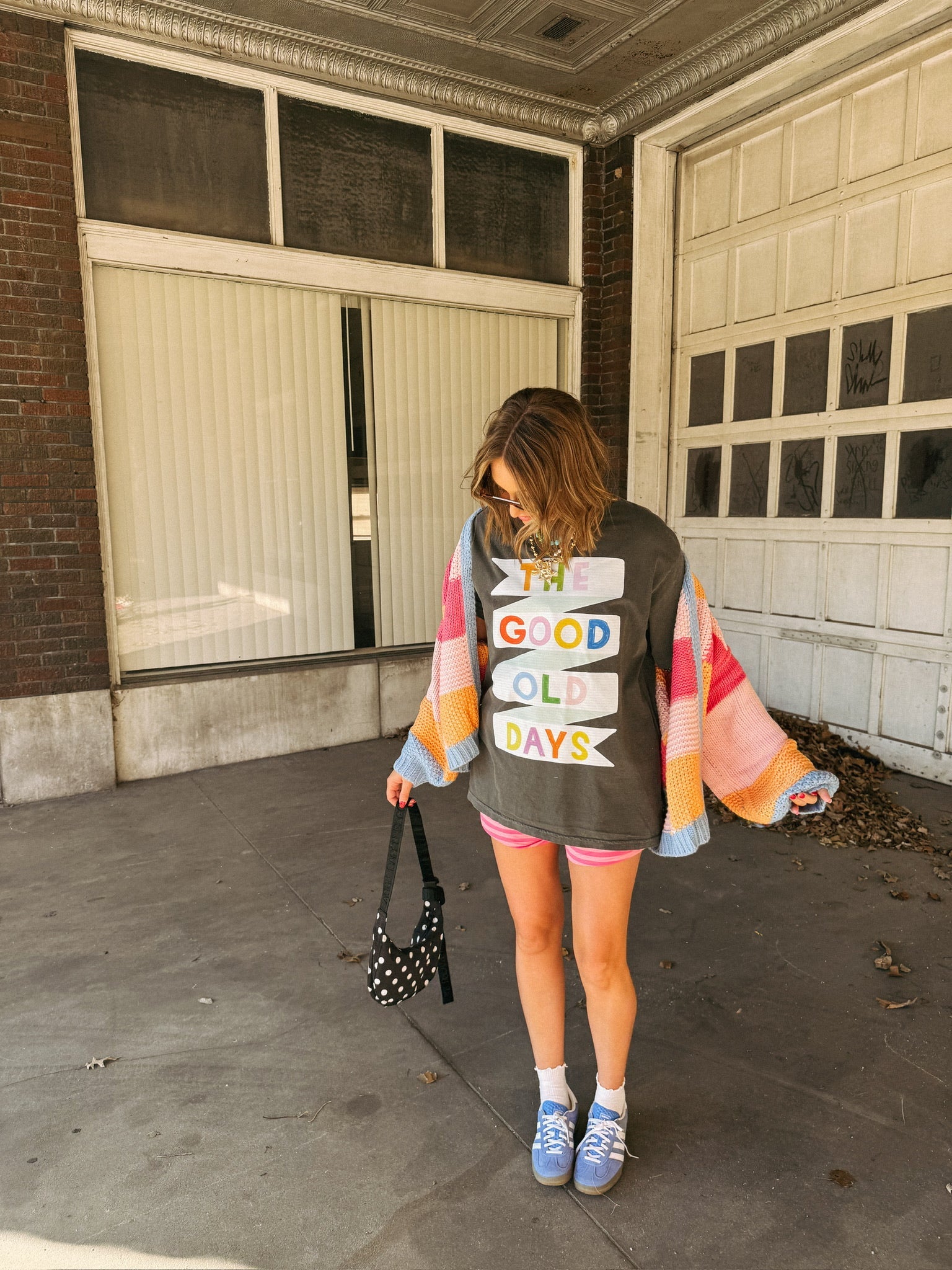 ETTA OG | good old days banner graphic tee - charcoal