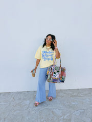 ETTA OG | mother knows best graphic tee - butter yellow / blue