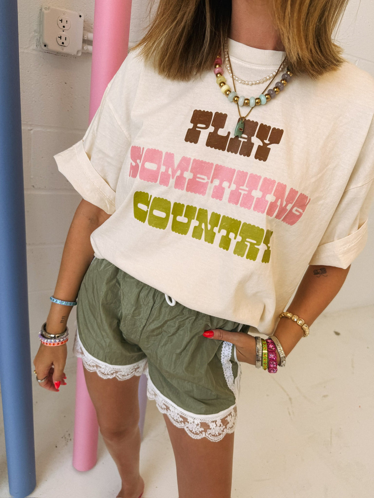 ETTA OG | play something country graphic tee - ivory