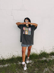 ETTA OG | halloween stamps graphic tee - charcoal