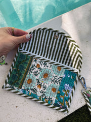 ETTA OG | quilted wristlet - evergreen