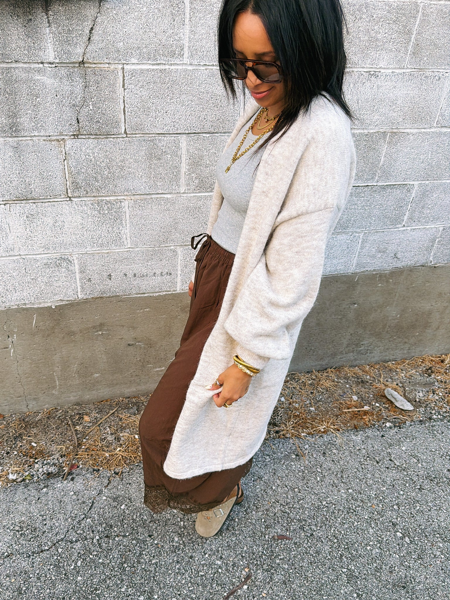 cream in my coffee cardigan