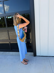 coastal tshirt dress - blue