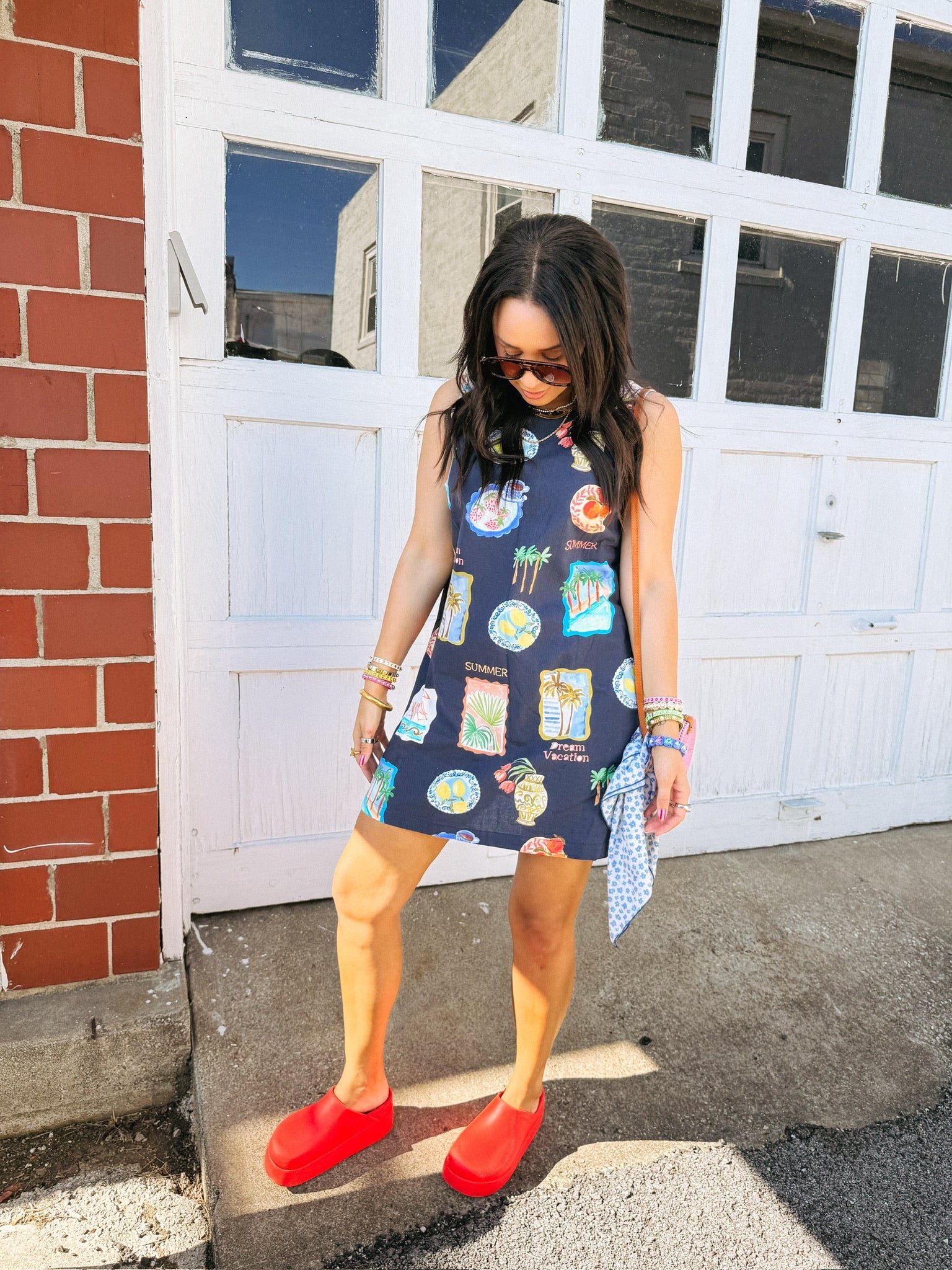 dream vacation postcard dress