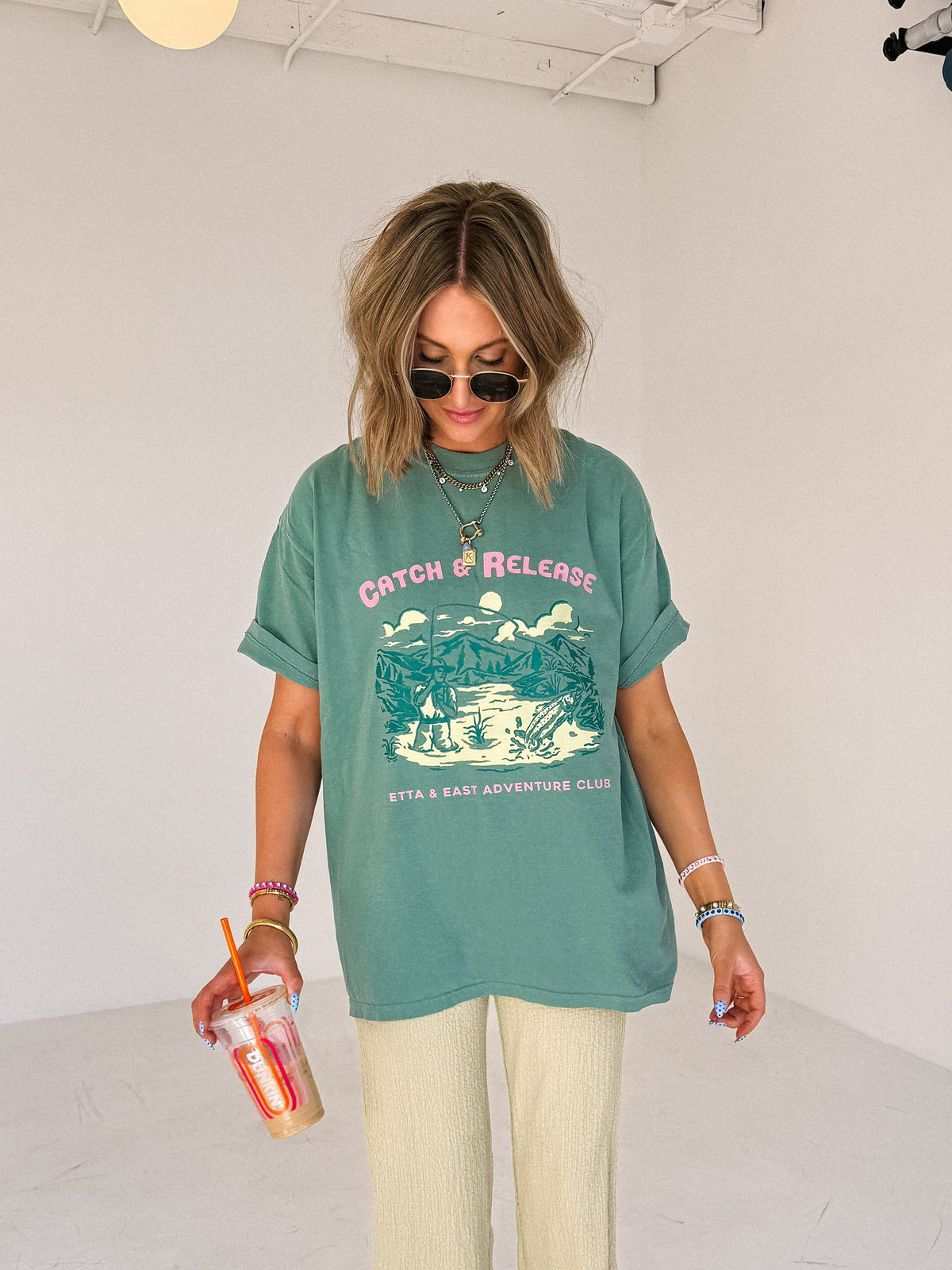 ETTA OG | catch & release graphic tee - green