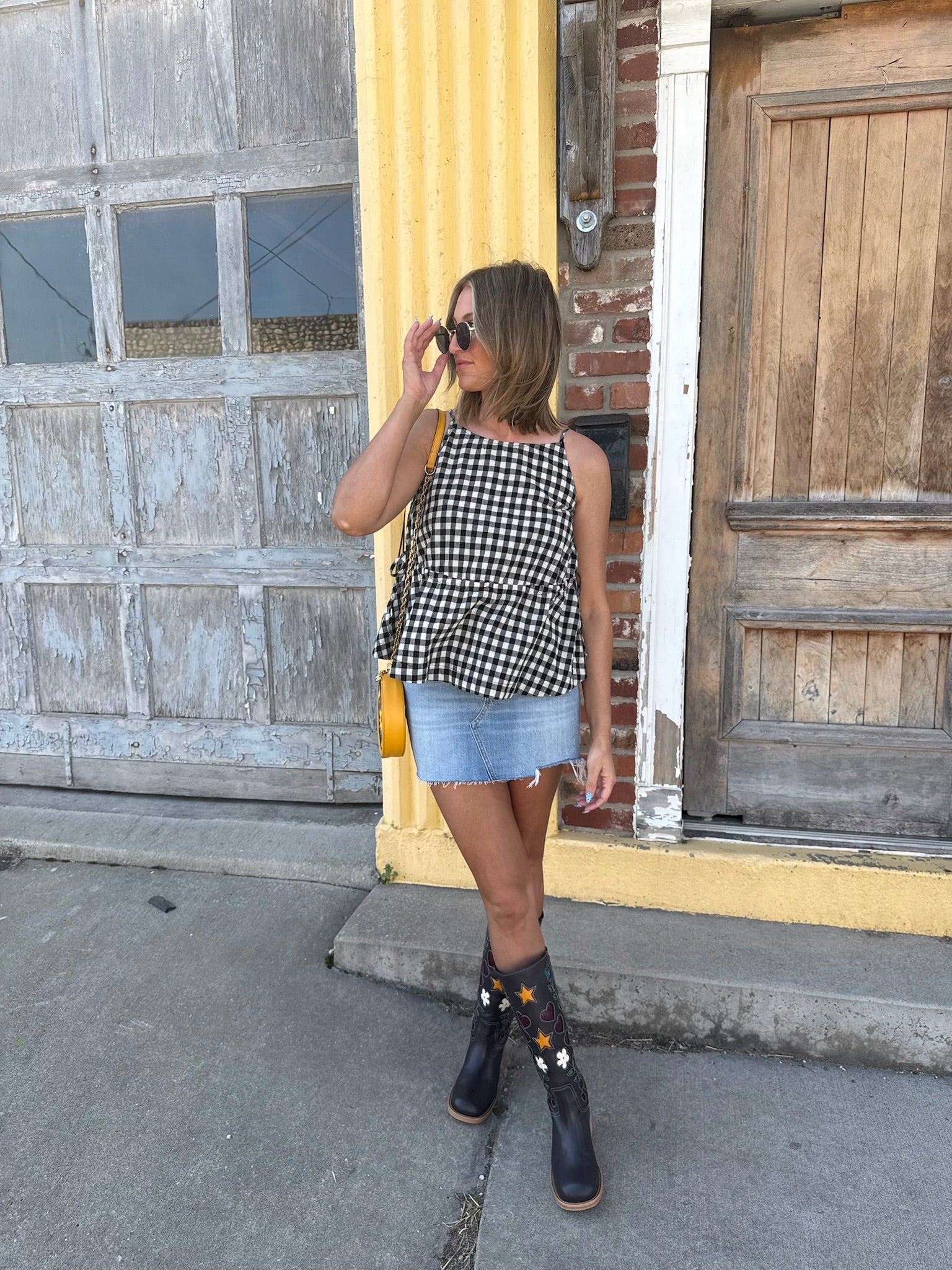 DAZE | malibu denim mini skirt