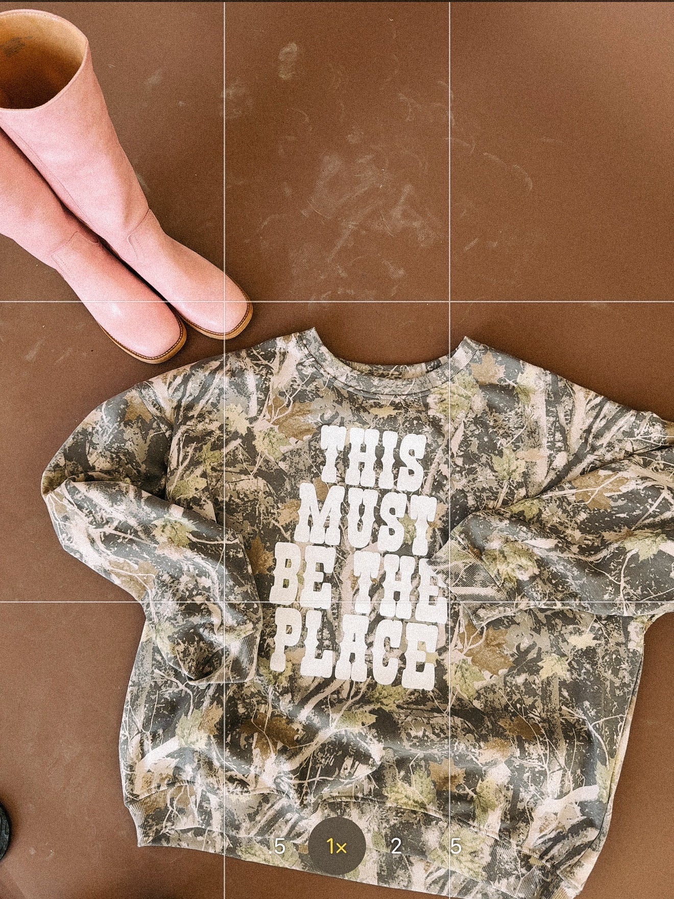 ETTA OG | this must be the place camo sweatshirt