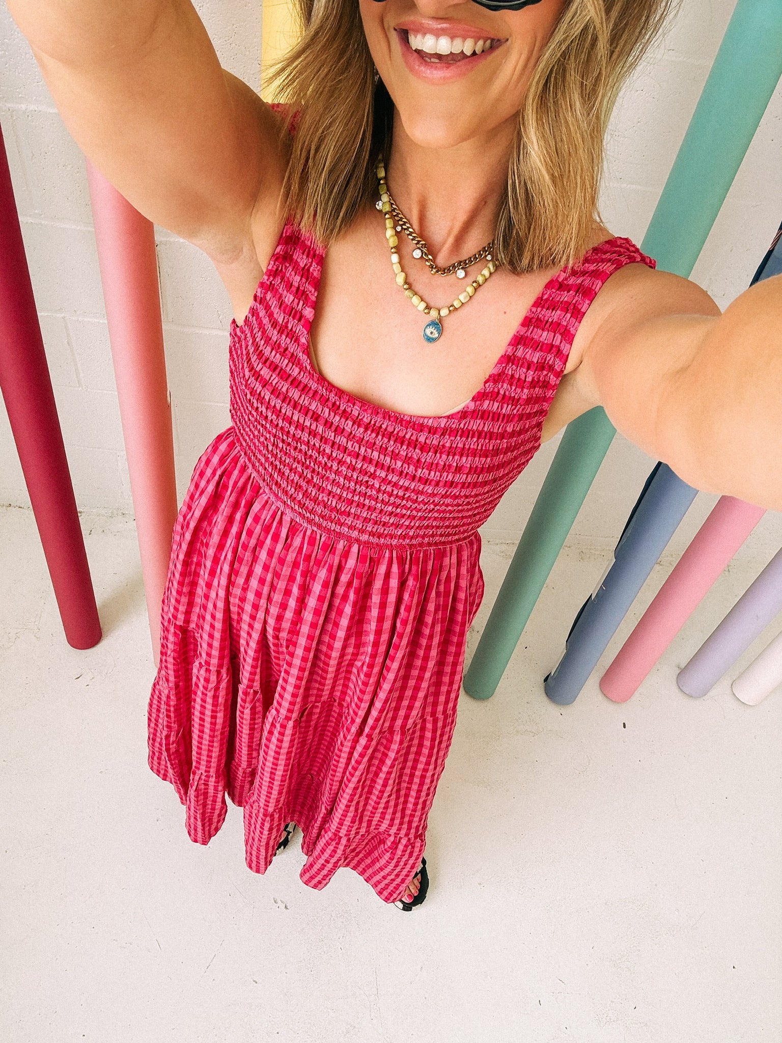 fuchsia fever maxi dress