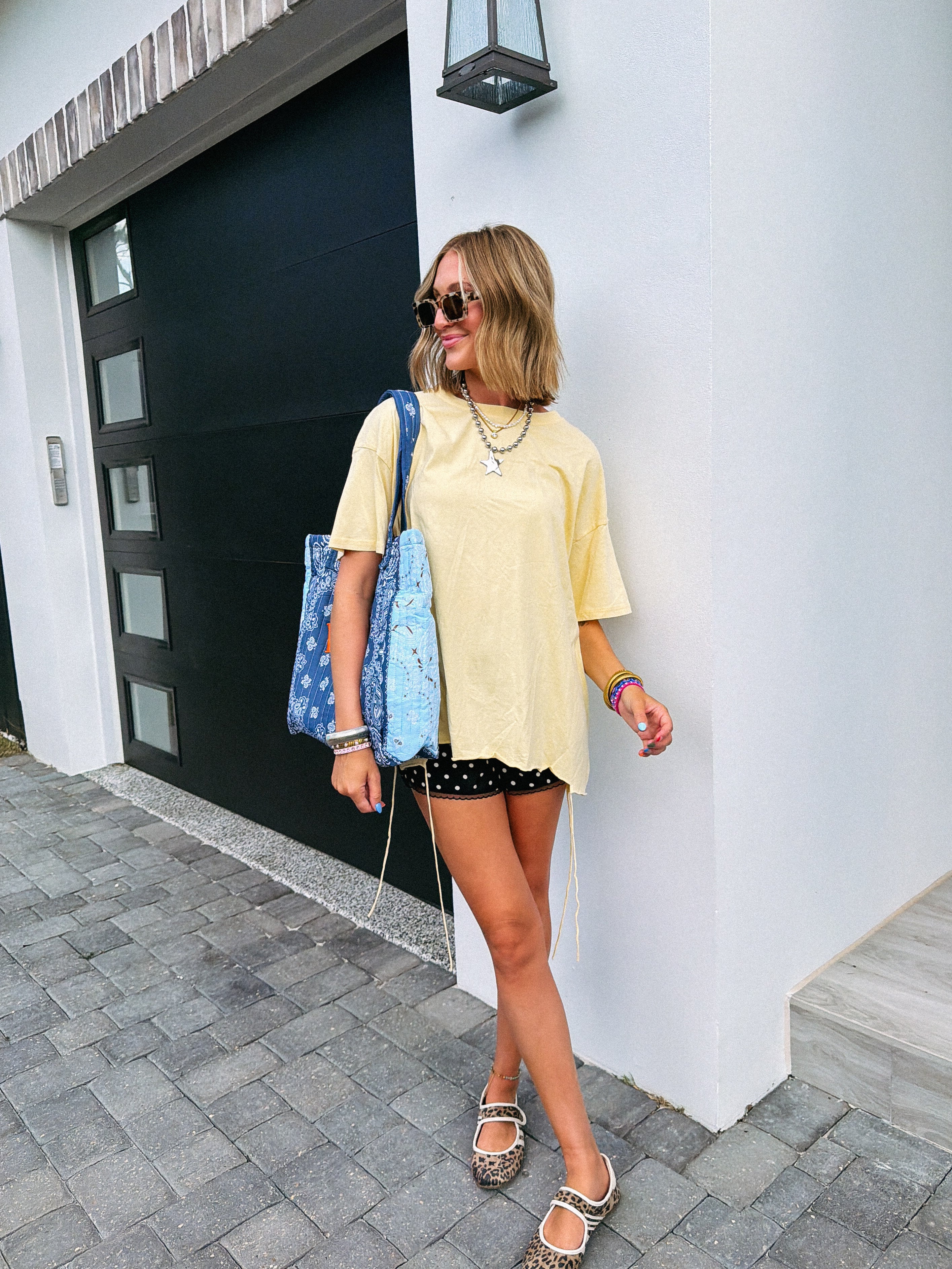 DAVI & DANI | strings attached oversized tee - yellow