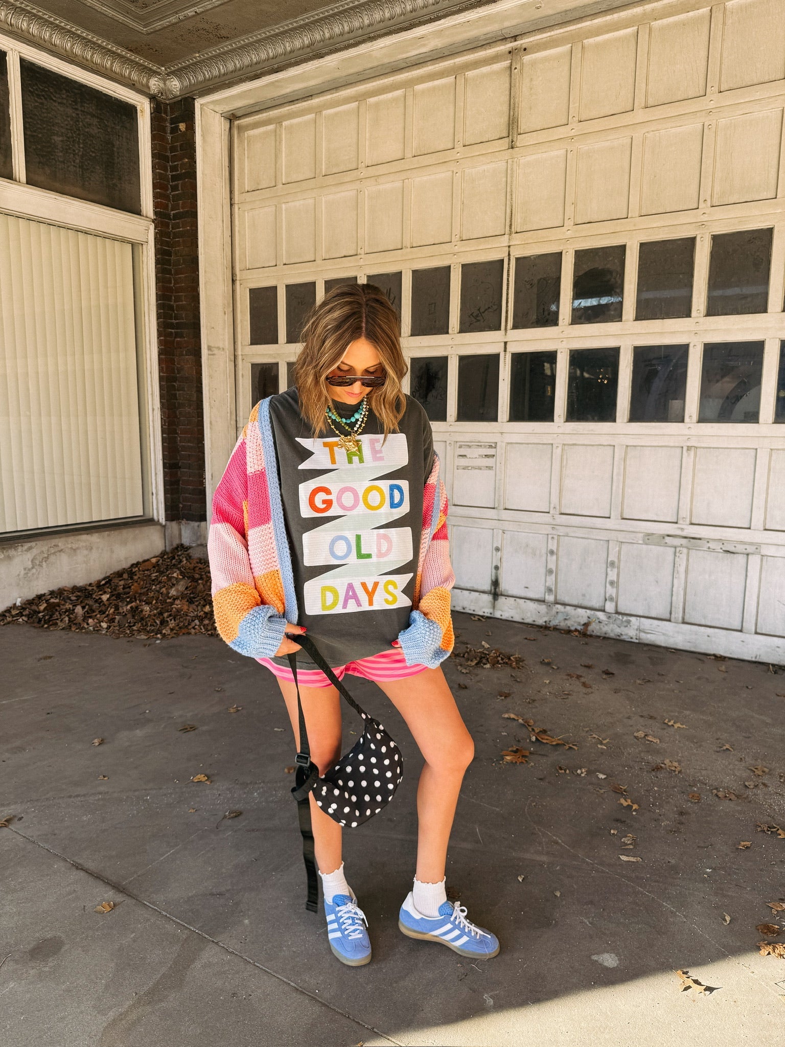 ETTA OG | good old days banner graphic tee - charcoal