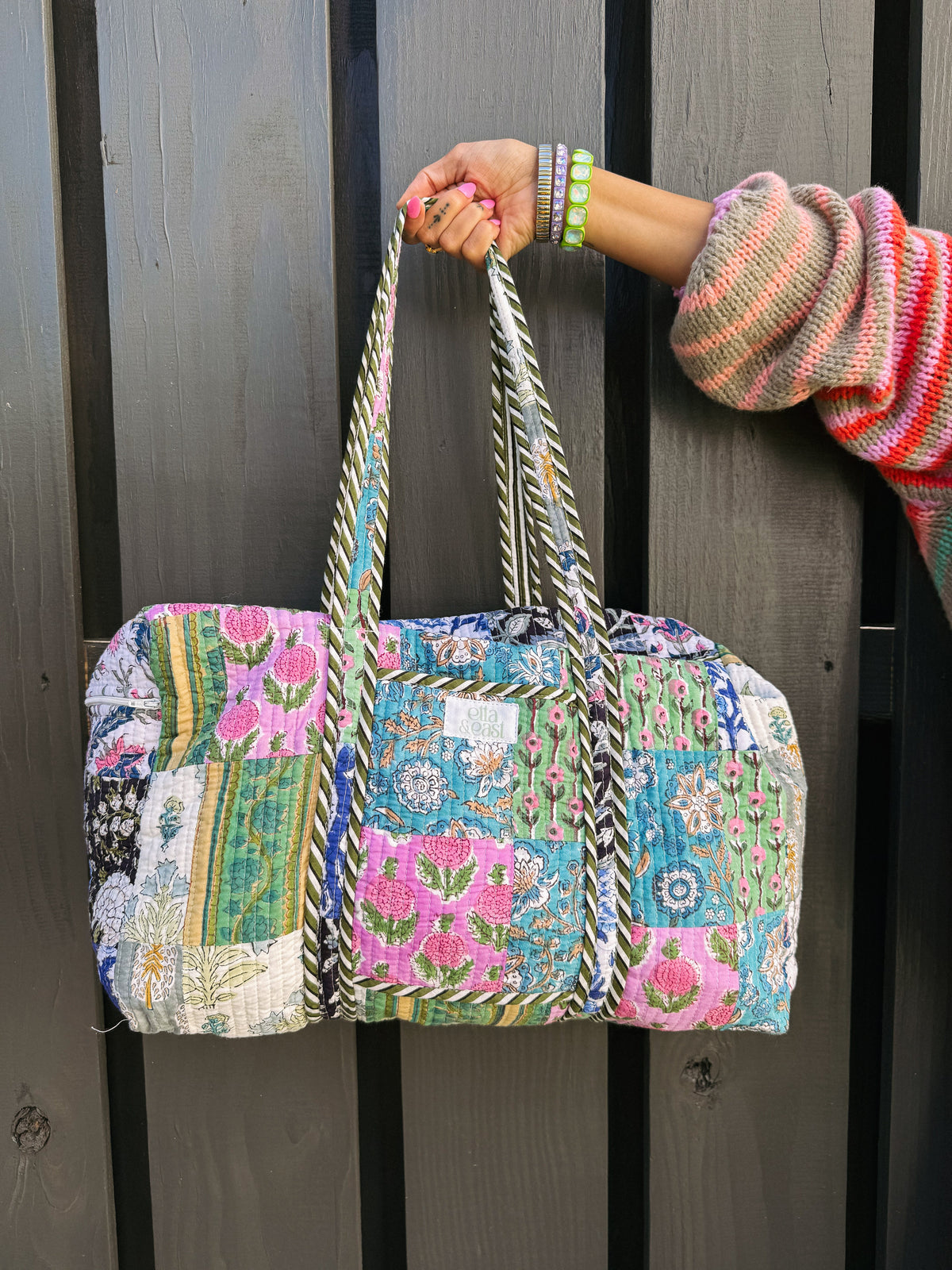 ETTA OG | quilted duffle bag - huckleberry