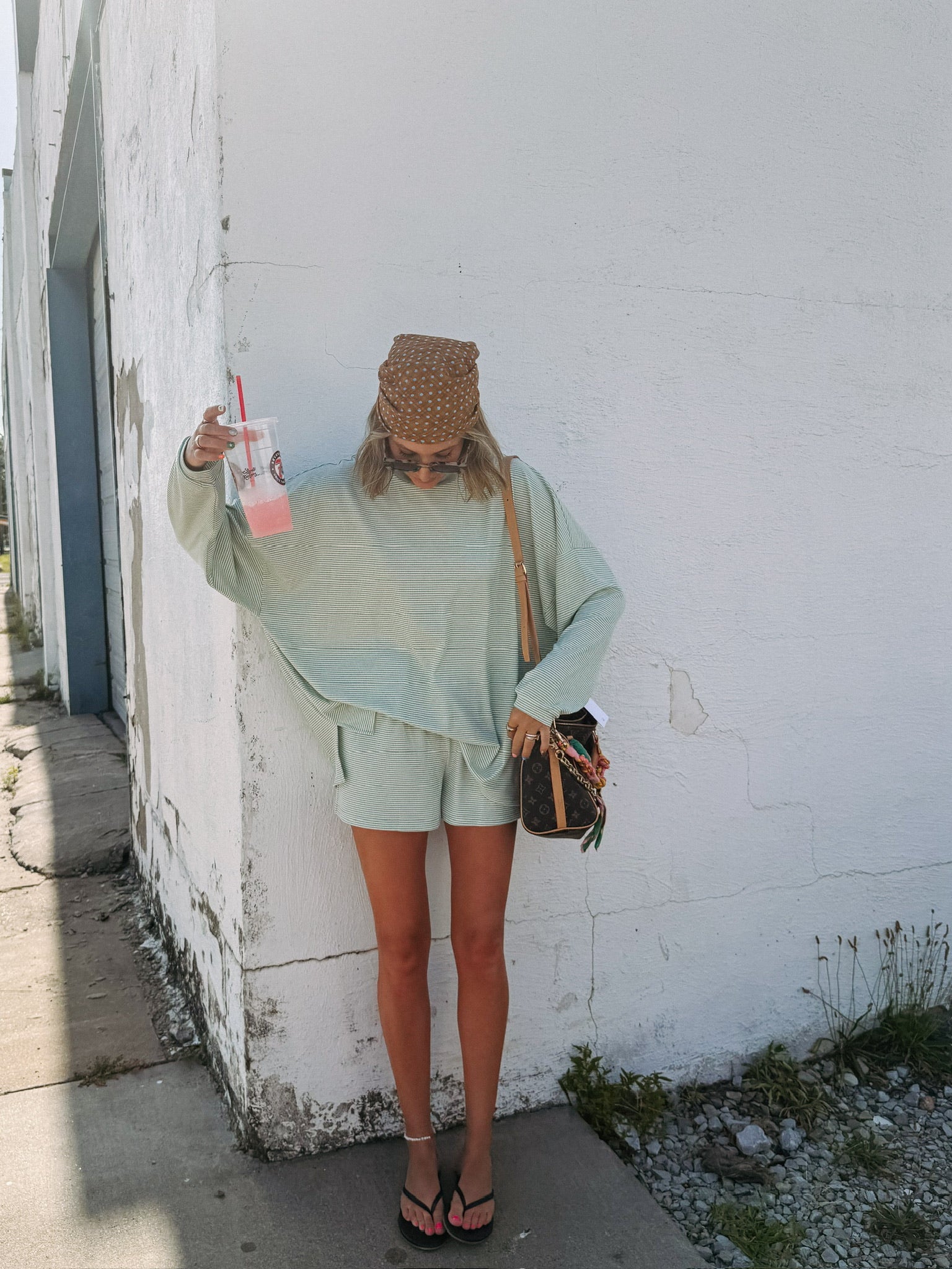gimme more stripe shorts - mint