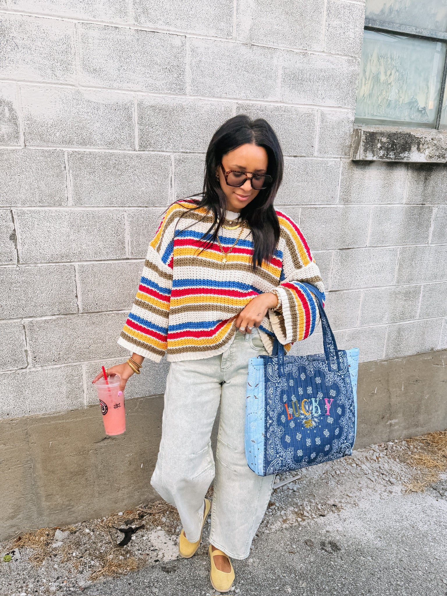charmed life stripe sweater